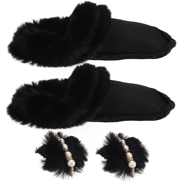 Fuzzy Tøffel Innersåler Erstatning Pompom Tykk Fôr Varme Fotinnlegg