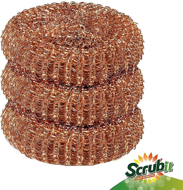 10-pack Kopparbelagda Skurplattor av Scrubber Pad Används för Diskar, Grytor