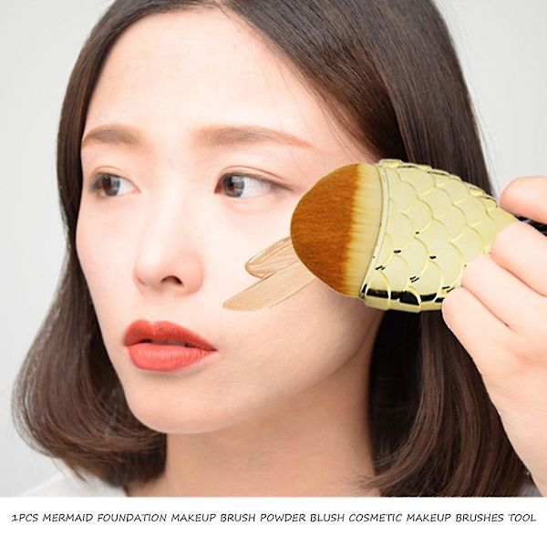 Sjöjungfru Foundation Makeup Brush Puder Rouge Kosmetisk