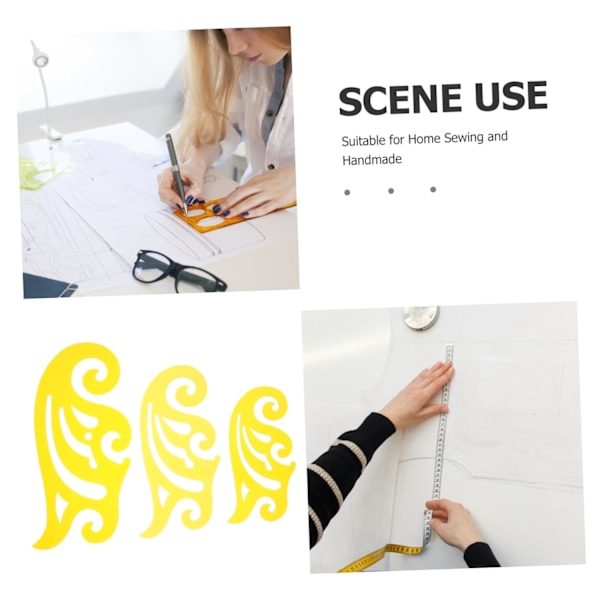 Stycken Plast Sömnadslinjal DIY Patchwork Linjal Sömnadstillbehör Fransk Kurva Set Skräddarverktyg