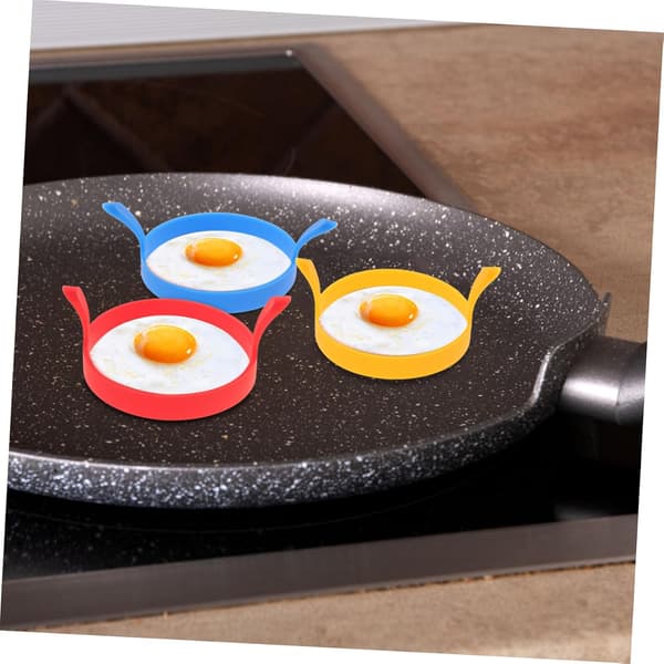 8 stk silikon eggeringer, non-stick stekte eggformer, omelettringer