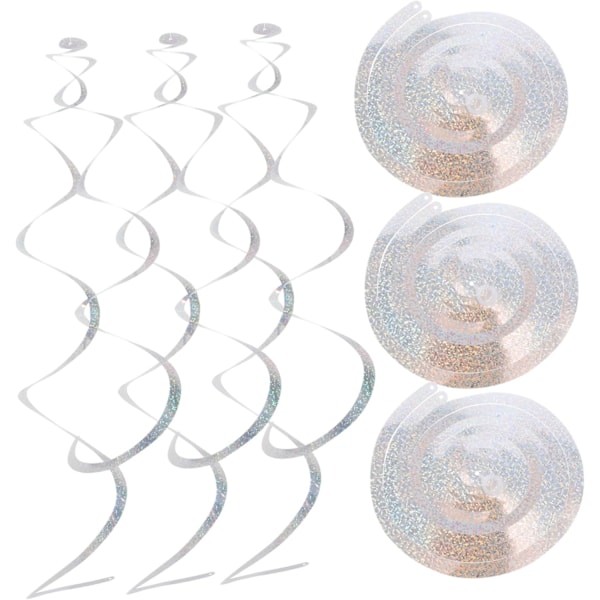 Iridescent Dobbelt Spiral Streamers Bryllupsfest Spiral Guirlander Loftdekoration