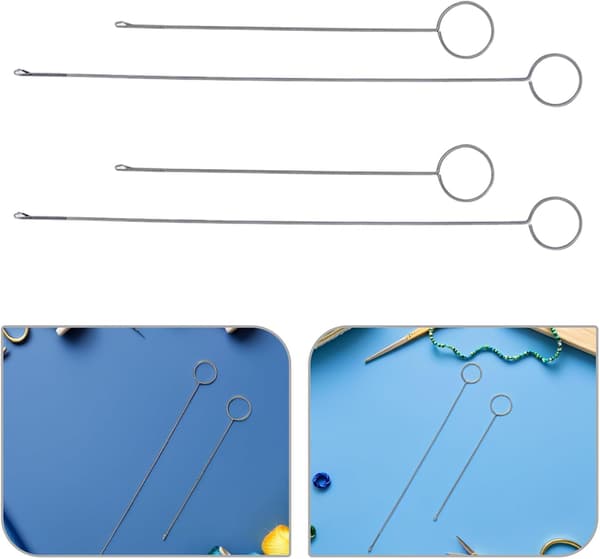 10 stk syring i rustfritt stål Flip Hook Tool for snøring, lacing Loop Turner Hook f
