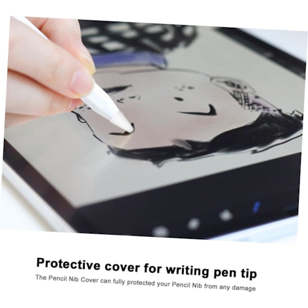 8 stk. Stylus Pen Etui Alr Skærm Stylus Cover Skærm Hvid