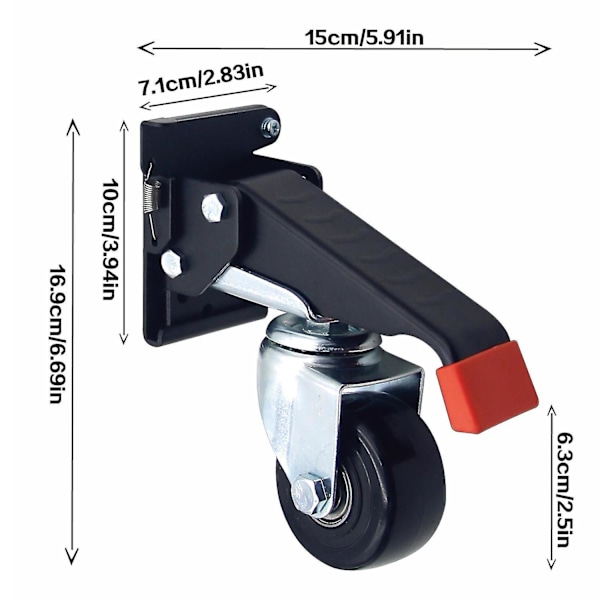 Verkbenk Rullesett Retractable Hjul