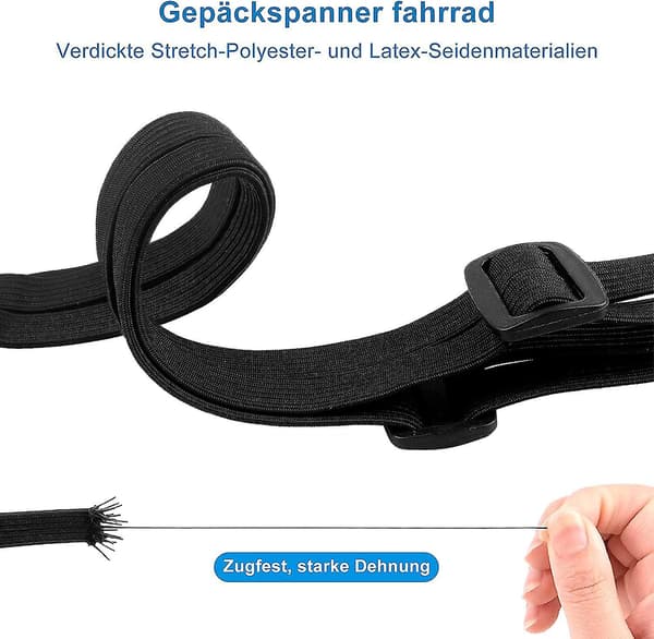 2 stycken bagagerumsremmar, elastisk rem med krok, korta remmar present