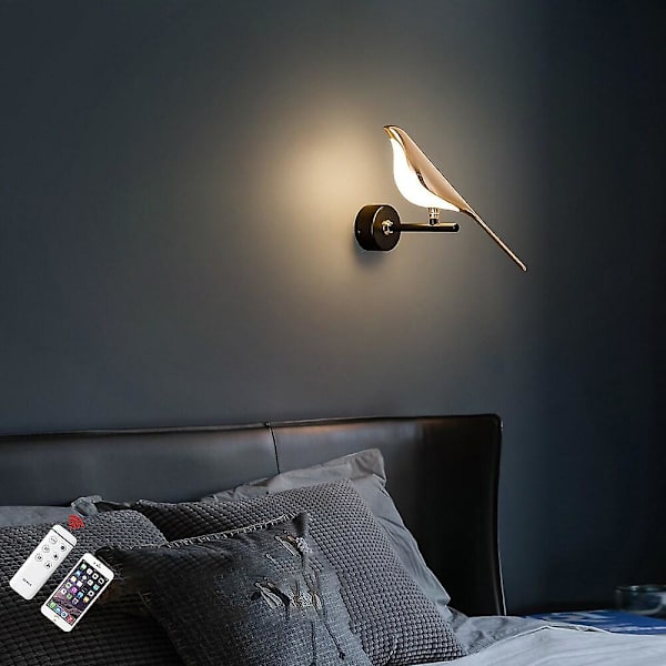 Nordisk Stil Indendørs Vægslampe Led Fugl Design Aluminium