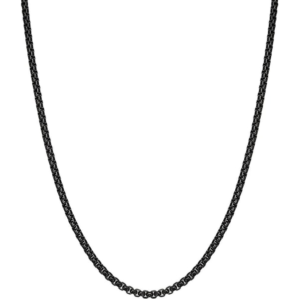 2-4 mm rostfritt stål herrhalsband för kvinnor Rolo Cable Chain 16"-36
