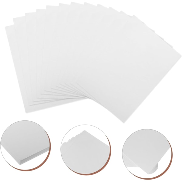 Akvarellpapir Bulk 50 Ark 160g Tykk Bomullsblokk Allsidig Kunstpapir for Maling