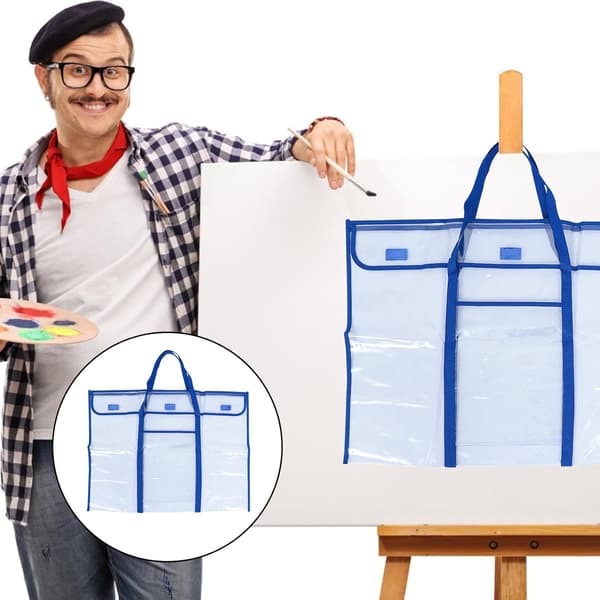 Opslagstavle Opbevaringstaske Organizer til Plakatkarton Studenter Stor PVC Multi-Purpose Beskytter