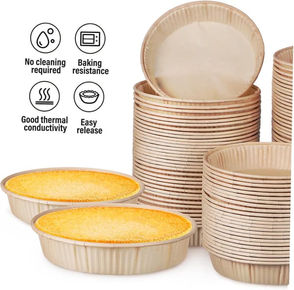 Engangs runde cupcakeforme, 4,3 papirbagekageform engangsbageform