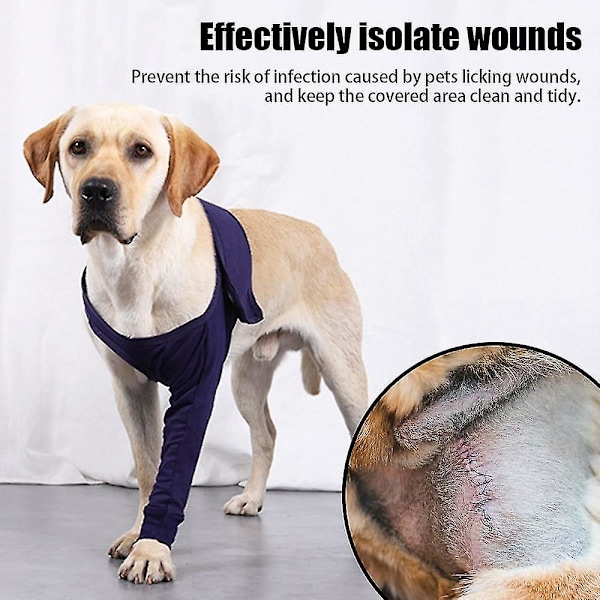 Hunde Anti-Licking Beskyttelseshylse, Hundesurgery Recovery Sleeves For Pet Forben Skader Gjenopprette Forstuinger M