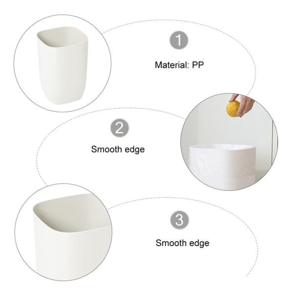 Sopkorg Papperskorg 12l Plast Robust Slitstark Botten Modern Design