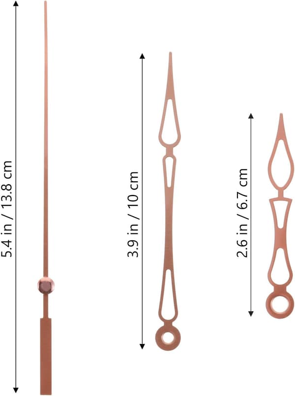 Urverk og visere for 25-30 cm diameter, egnet erstatningsmekanisme