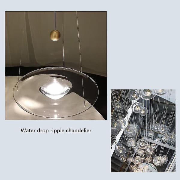 25cm Glaskronljus LED Vit Ljus