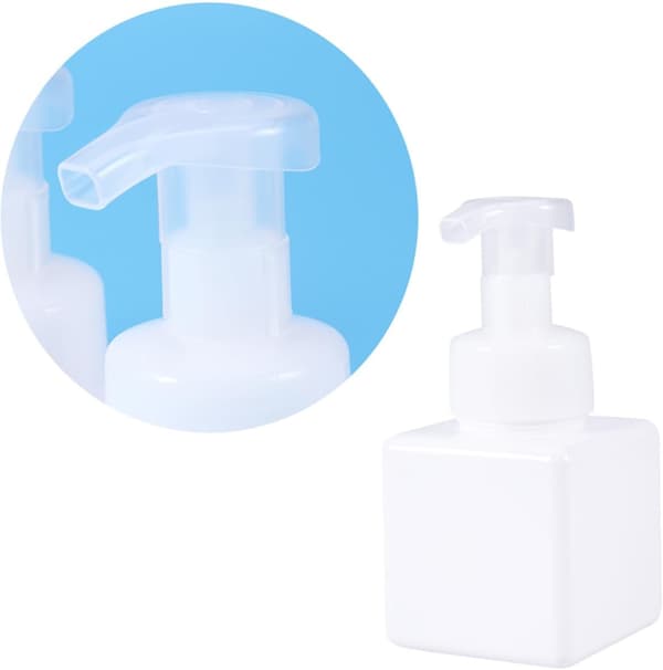 2-pack återanvändbara skumpumpflaskor, 250 ml och 450 ml kapacitet