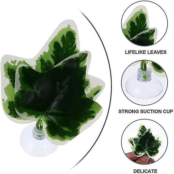 3stk Betta Leaf Flydende Bed Hængekøje Kunstig Plante Fiskehvile