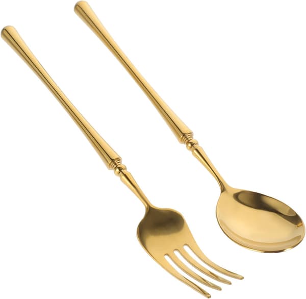 2 stk. bestikksett i rustfritt stål, matbestikksett, ergonomisk