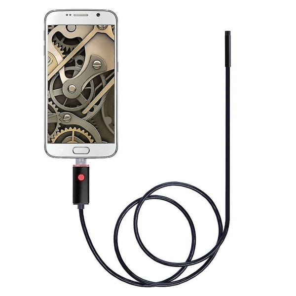 2-i-1 USB-endoskop 5,5 mm inspeksjonskamera Android 6 LED