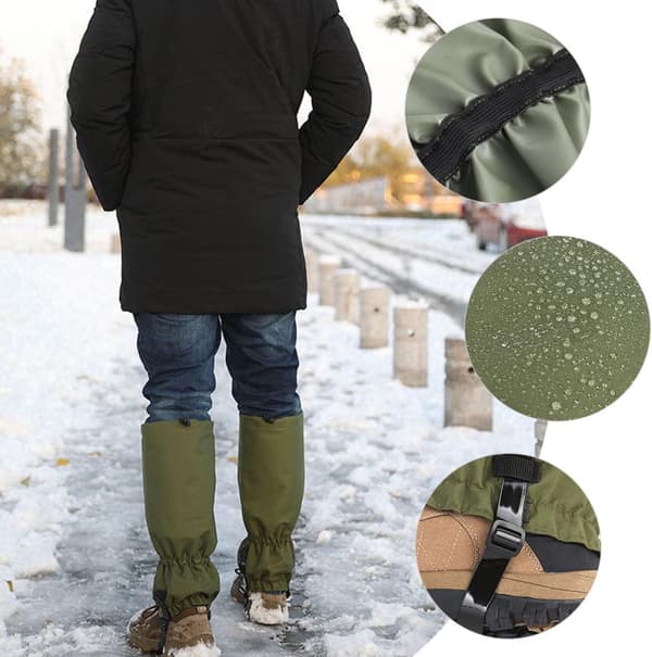 Sand- och snödamasker Utomhusbenskydd för klättring Vinterbenskydd
