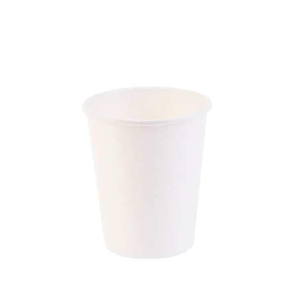 100pcs Thick White Paper Cup Disposable Tea Milk Coffee Cup