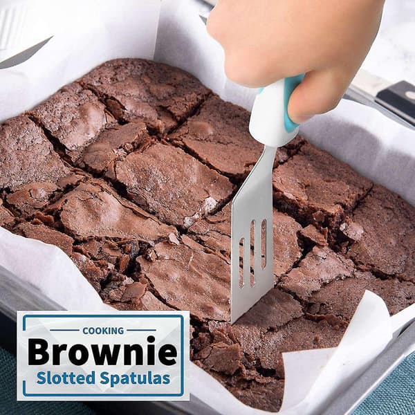 2 stk Mini Brownie Server Spatel Kutt og Server Snu Cookie Spatel Mini Spotet Snu