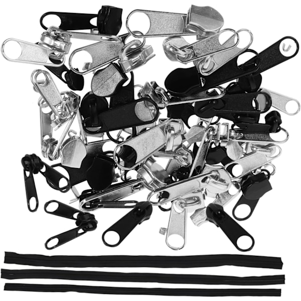 DIY Dragkedja Slider Ersättningsdelar Set Mångsidiga Dragkedja Dragflikar