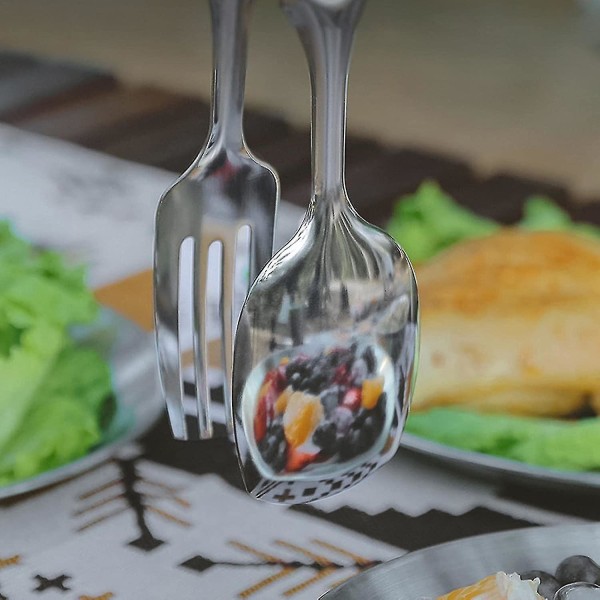 Rustfrit Stål Tang Køkken Tang, Buffet Tang Tang Til Kok, Grill, Madgrill, Salat, Servering, Buffet (sølv) (1 stk)