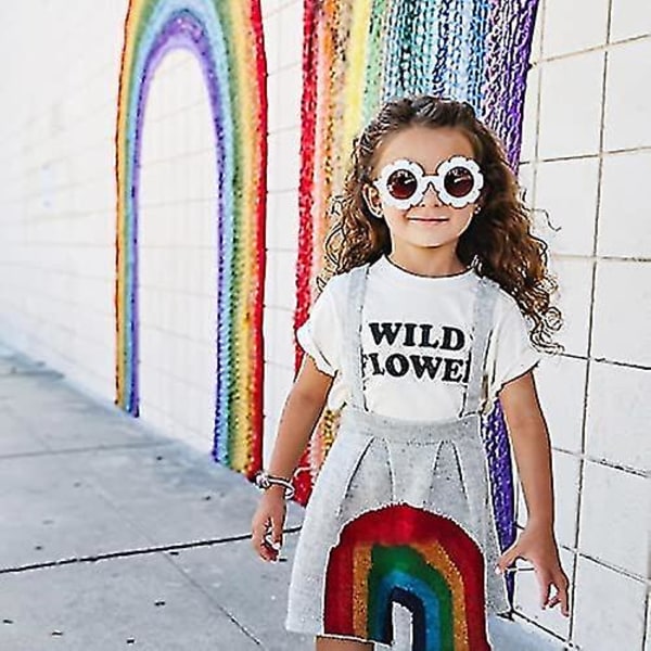 Børnesolbriller Runde Blomst Sød Toddler Solbriller Uv 400 Beskyttelse Børn Pige Dreng Gave