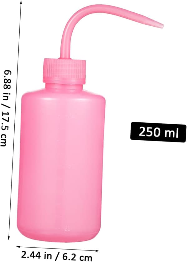 Ögonfranstvättflaskor med jämnt vätskeflöde Rosa 250 ml 2 st Plastklämflaskor Återanvändbara