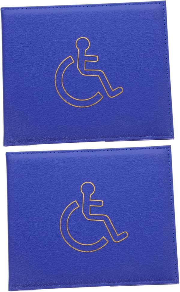 2 stk. ærmer til handicapkort til beskyttelse af EU-handicapkort, PU PVC-kortholdere