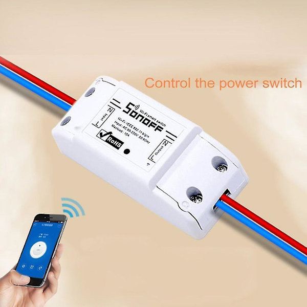 Sonoff Wifi Trådløs Smart Switch Modul ABS Skall Stikkontakt