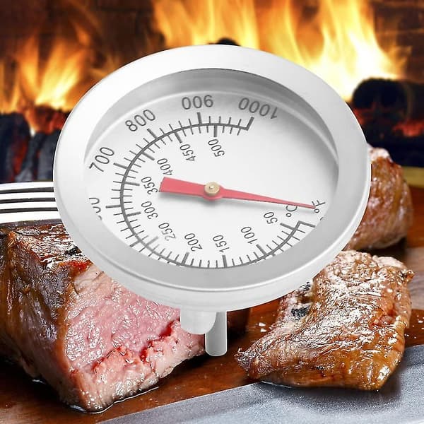 Rustfrit Stål Grill- og Rygeovns Termometer 50-500 Grader