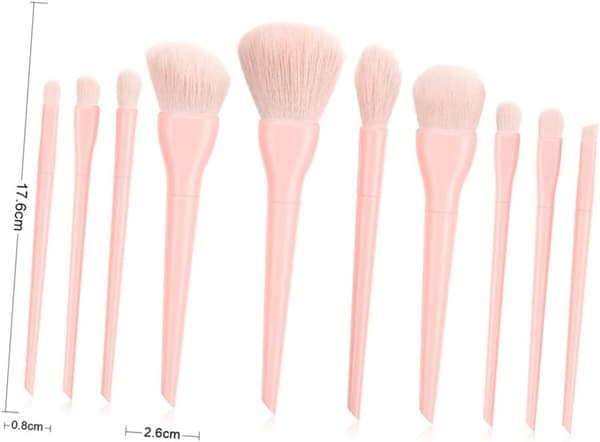 10 stk. makeupsæt til kvinder, komplet makeupsæt, foundationpudderbørste til kosmetik