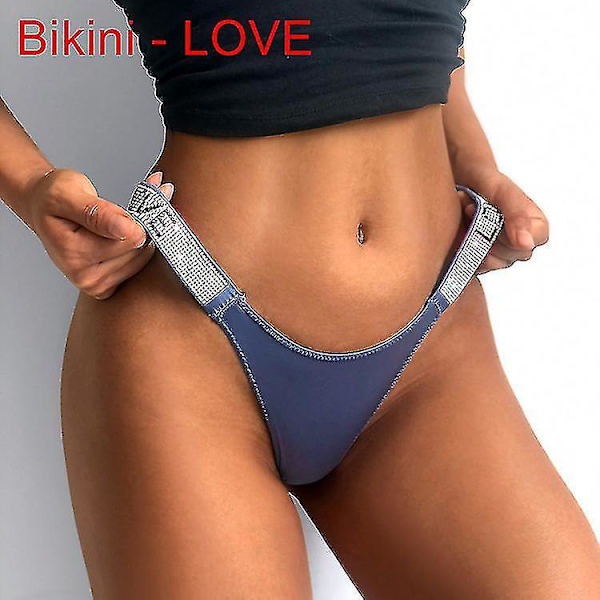 Sexiga Damtrosor med Strass, Love Thongs Tanga