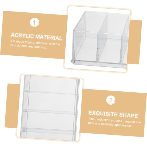 2 stk. Makeup Opbevaringsboks Desktop Kosmetik Organizer Makeup Stativ Multi-grid Stativ Kosmetik