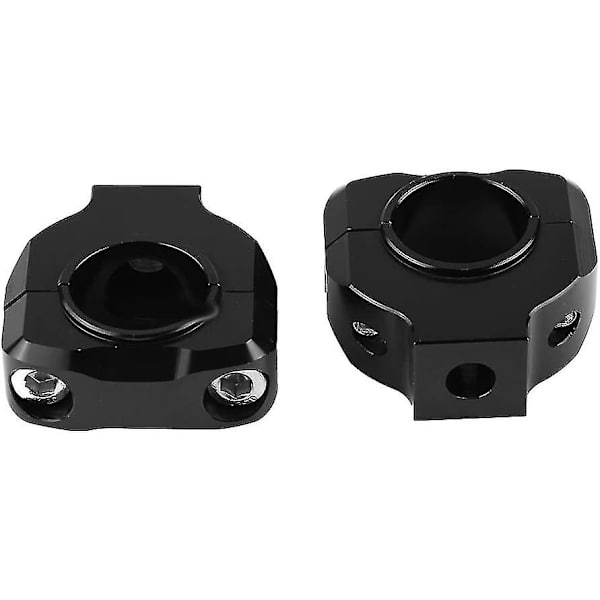 Motorsykkel Styre Klemme Aluminium Holdbar Løfte Bar Klemme Universal Trykk Kode Variabel Styre (svart) (2 stk)
