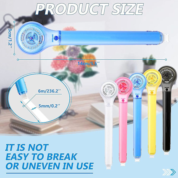 Rettelse Tape Pen, Rettelse Hvidt Udstrygningspen