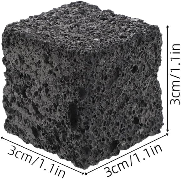 5 stk. sorte firkantede vulkanske sten aromaterapi diffusere 3x3x3 cm