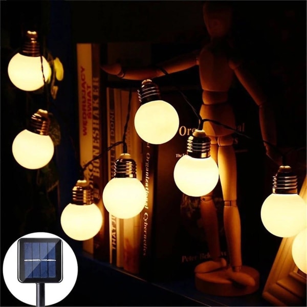 Led Solar String Lights Outdoor 3.5m G50 Retro Bulb Waterproof