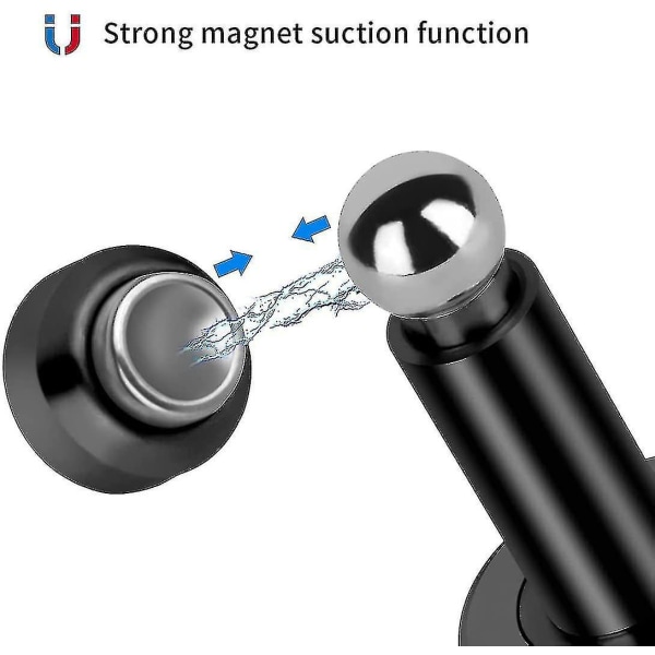 Magneettinen Ovenpysäyttäjä, Magneettinen Ovenpysäyttäjä, 304 Ruostumattomasta Teräksestä Valmistettu Ovenpidike Seinä- Ja Lattiamonteilla (Musta)