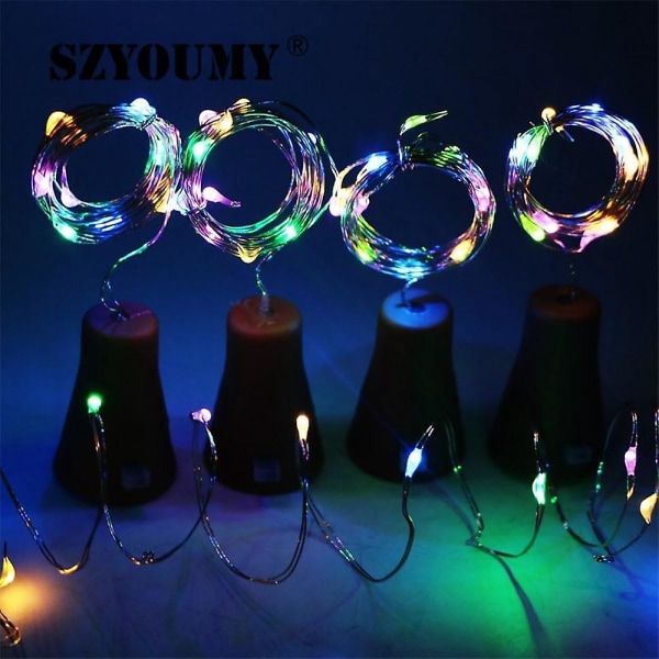 Solar String Light LED 10stk 2m Solar Cork String Outdoor