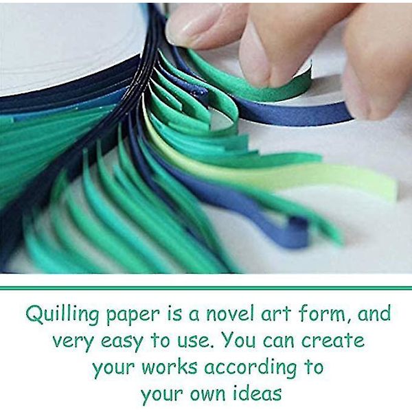 9 Färger 900 Remsor Quillingpapper Kit DIY Hantverkspresenter