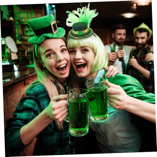 Shamrock Hårringer for Patrick Day Lett Pannebånd Hodeplagg
