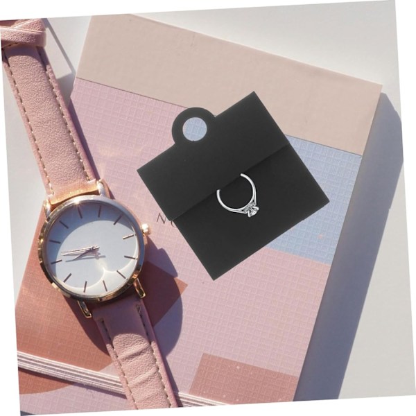100 stk. Sikre Papir Smykke Display Kort Ring Display Emballage Kort Stilfulde Ring Fremvisningskort