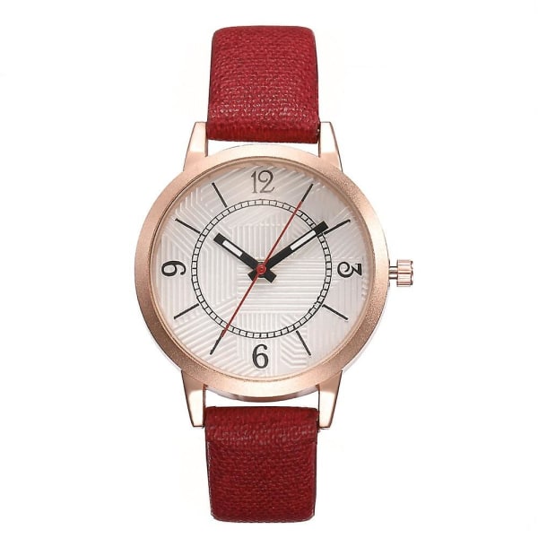 Kvinners personlighet Small Dial Watch, Simple Casual Fashion Quartz Watch Women's Red