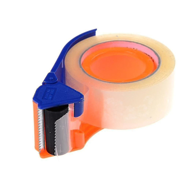 Yksinkertainen ja käytännöllinen teipinleikkuri pakkaamiseen (1 kpl, sininen ja oranssi)