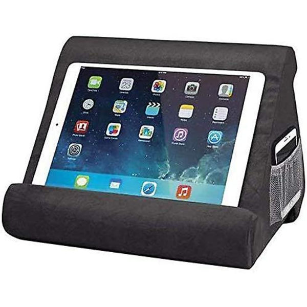 Foldbar Tablett Myk Pute Telefon Puteholder Bokhylle Lesestøtte Pute For Seng, Bil Black