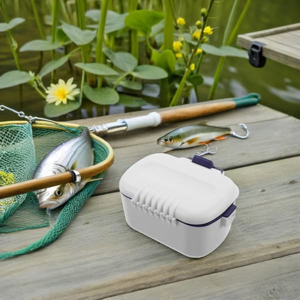 Dobbeltlagsisoleret ormeboks med 2 rum til levende fiskemadding