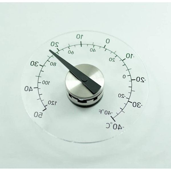 Udendørs Termometer Selvklæbende, Døre Og Vinduer Transparent Vandafvisende Termometer Uden Batteri